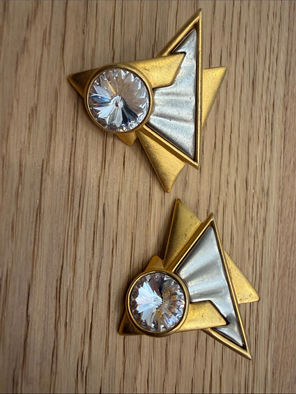 Lady Remington geometric statement clip on earrings